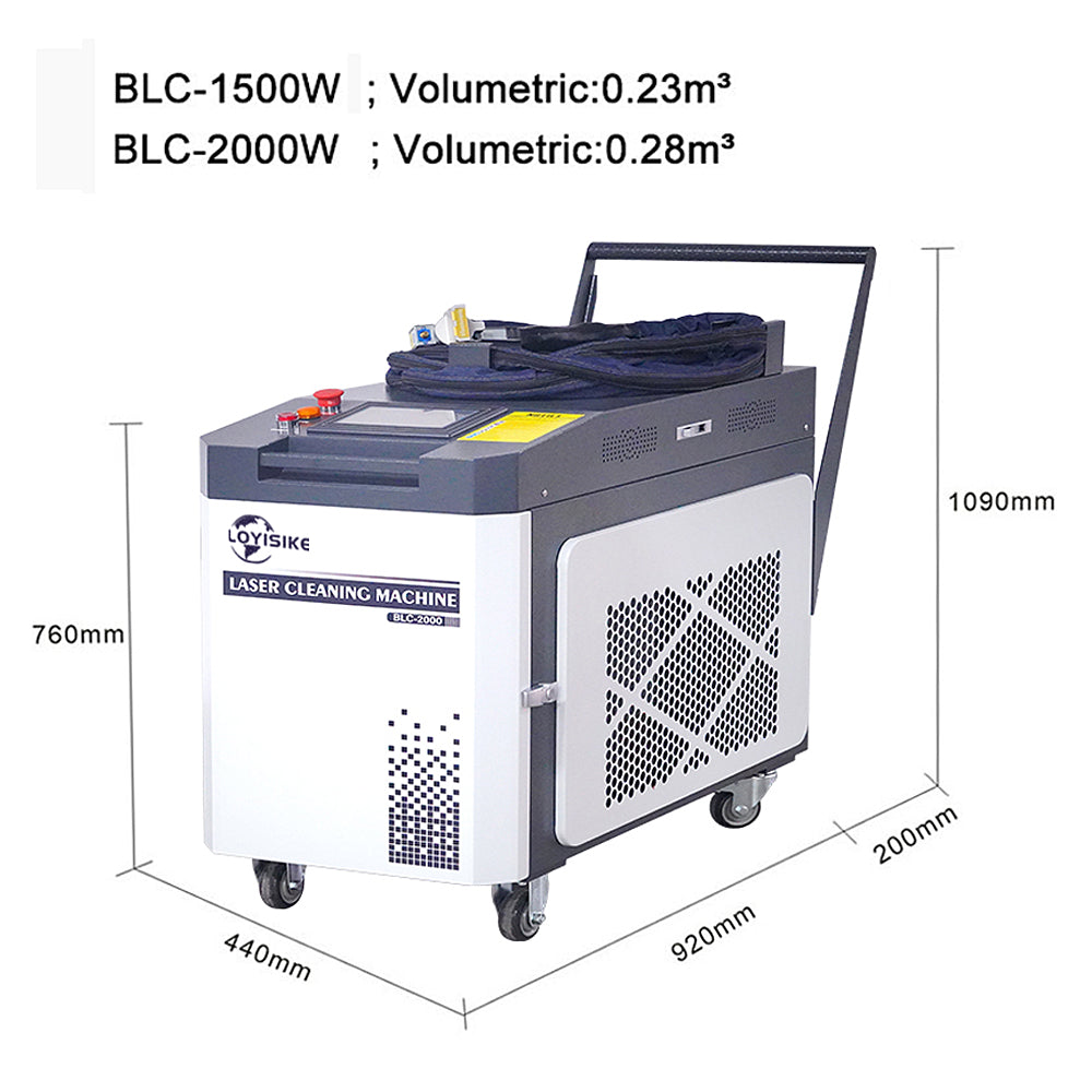 2000W Handheld Continuous Fiber Laser Cleaning Machine MAX Laser Source Fiber Laser Cleaner Metal Rust Removal Machine