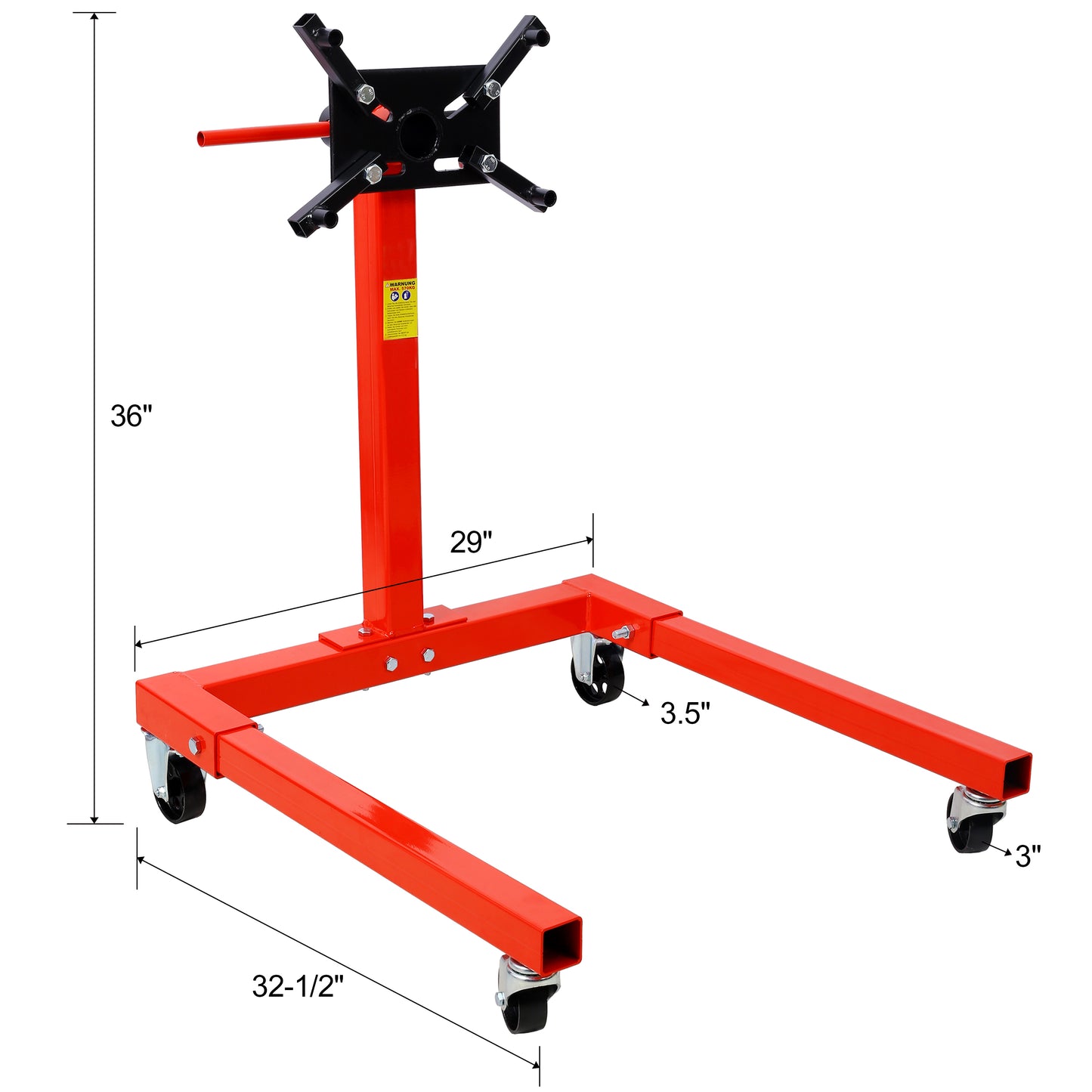 US Stock 1500 LBS Engine Block Stand Motor Stand Metal Engine Holder for Garage