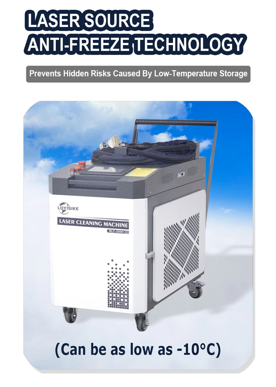 2000W Handheld Continuous Fiber Laser Cleaning Machine MAX Laser Source Fiber Laser Cleaner Metal Rust Removal Machine