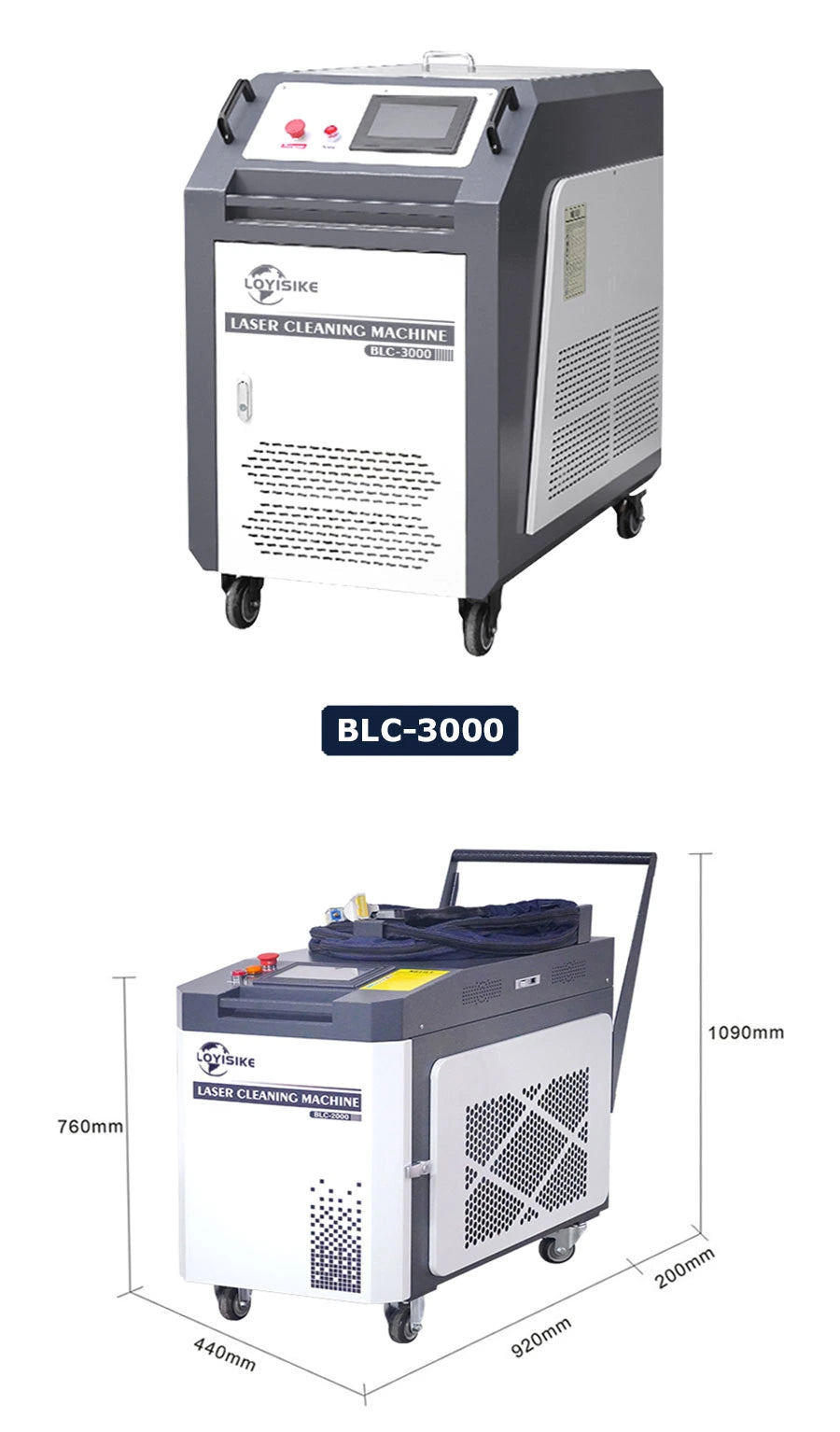 2000W Handheld Continuous Fiber Laser Cleaning Machine MAX Laser Source Fiber Laser Cleaner Metal Rust Removal Machine