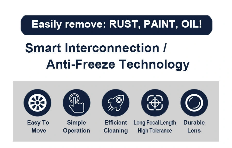 2000W Handheld Continuous Fiber Laser Cleaning Machine MAX Laser Source Fiber Laser Cleaner Metal Rust Removal Machine