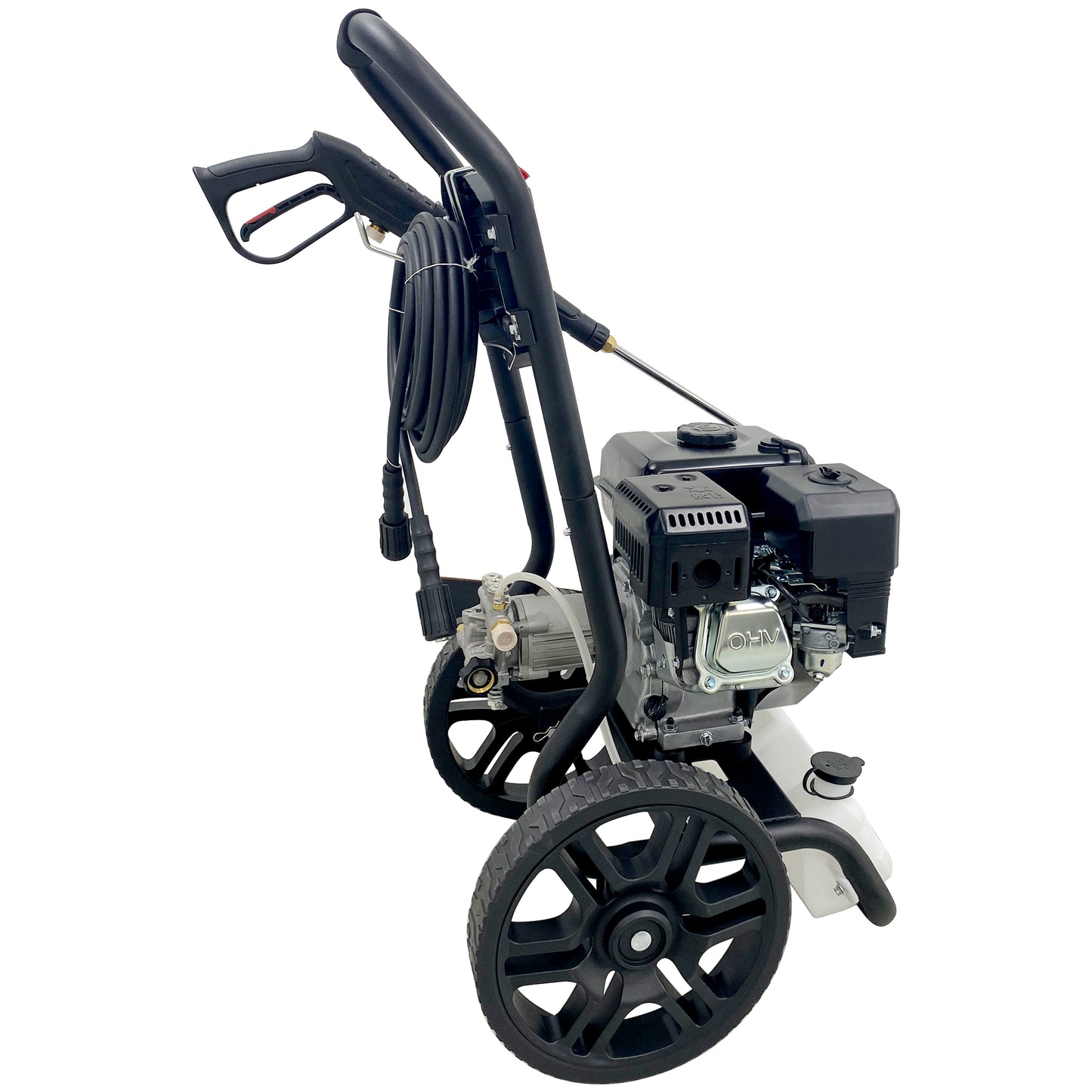 US Stock 3500PSI Gas Pressure Washer, 2.5GPM Gas Powered High Pressure Washer with 212CC RATO Engine, 5PCS Adjustable Nozzles, Onboard Soap Tank, Spray Gun and Wand, Multi use. Black Color