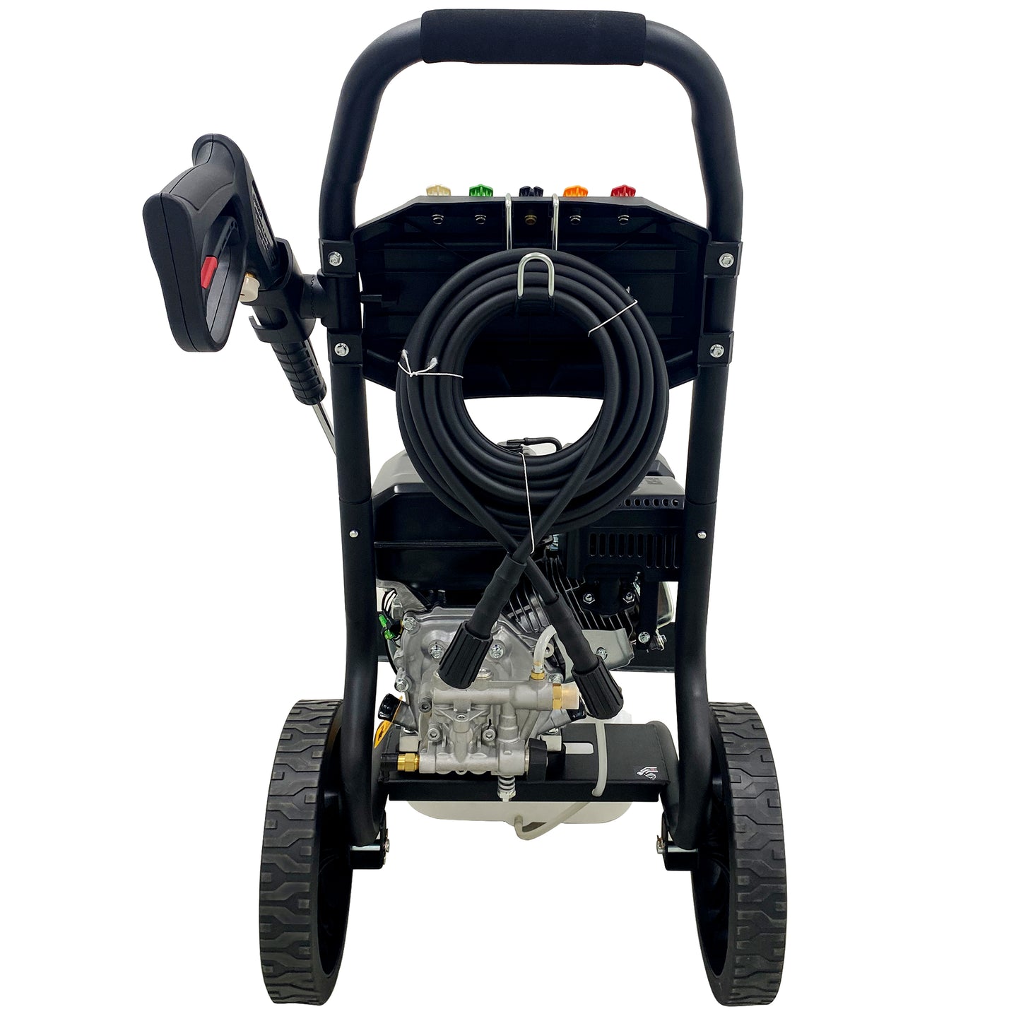 US Stock 3500PSI Gas Pressure Washer, 2.5GPM Gas Powered High Pressure Washer with 212CC RATO Engine, 5PCS Adjustable Nozzles, Onboard Soap Tank, Spray Gun and Wand, Multi use. Black Color