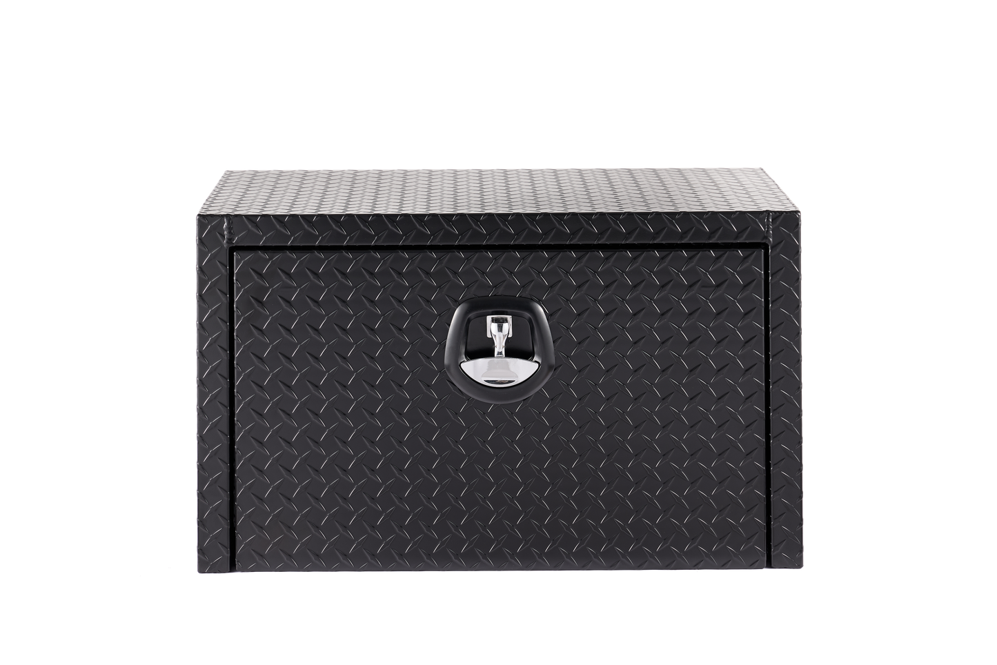 30 Inch Aluminum Underbody Truck Tool Box Heavy Duty Underbed Toolbox Tool Storage Organizer Chest With Lock And Keys, Waterproof Trailer Box, Extra Thick Diamond Thread Plate Matte Black Finish