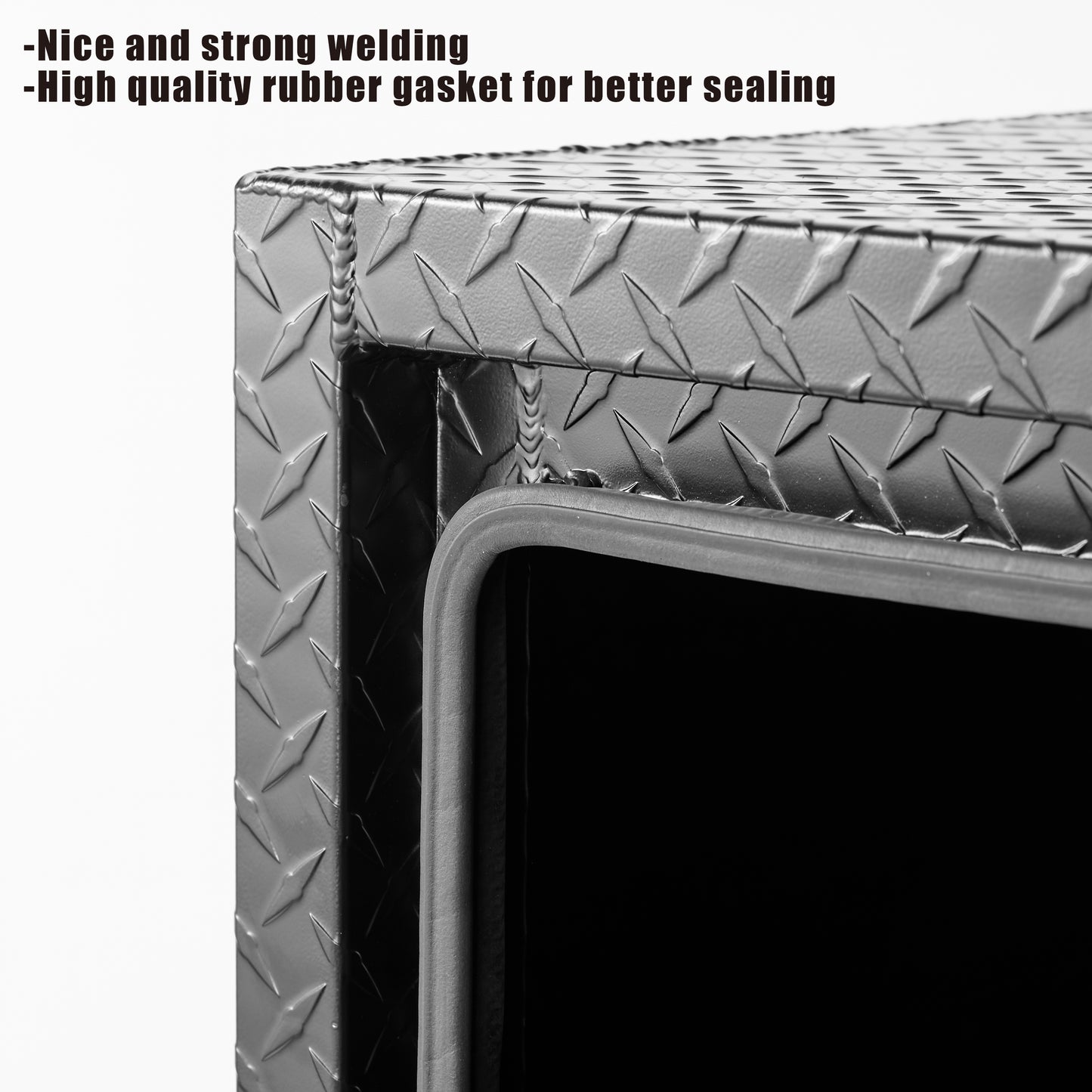 24 Inch Aluminum Underbody Truck Tool Box Heavy Duty Underbed Toolbox Tool Storage Organizer Chest Waterproof Diamond Thread Plate Ideal For Pickup Truck ATV RV Trailer