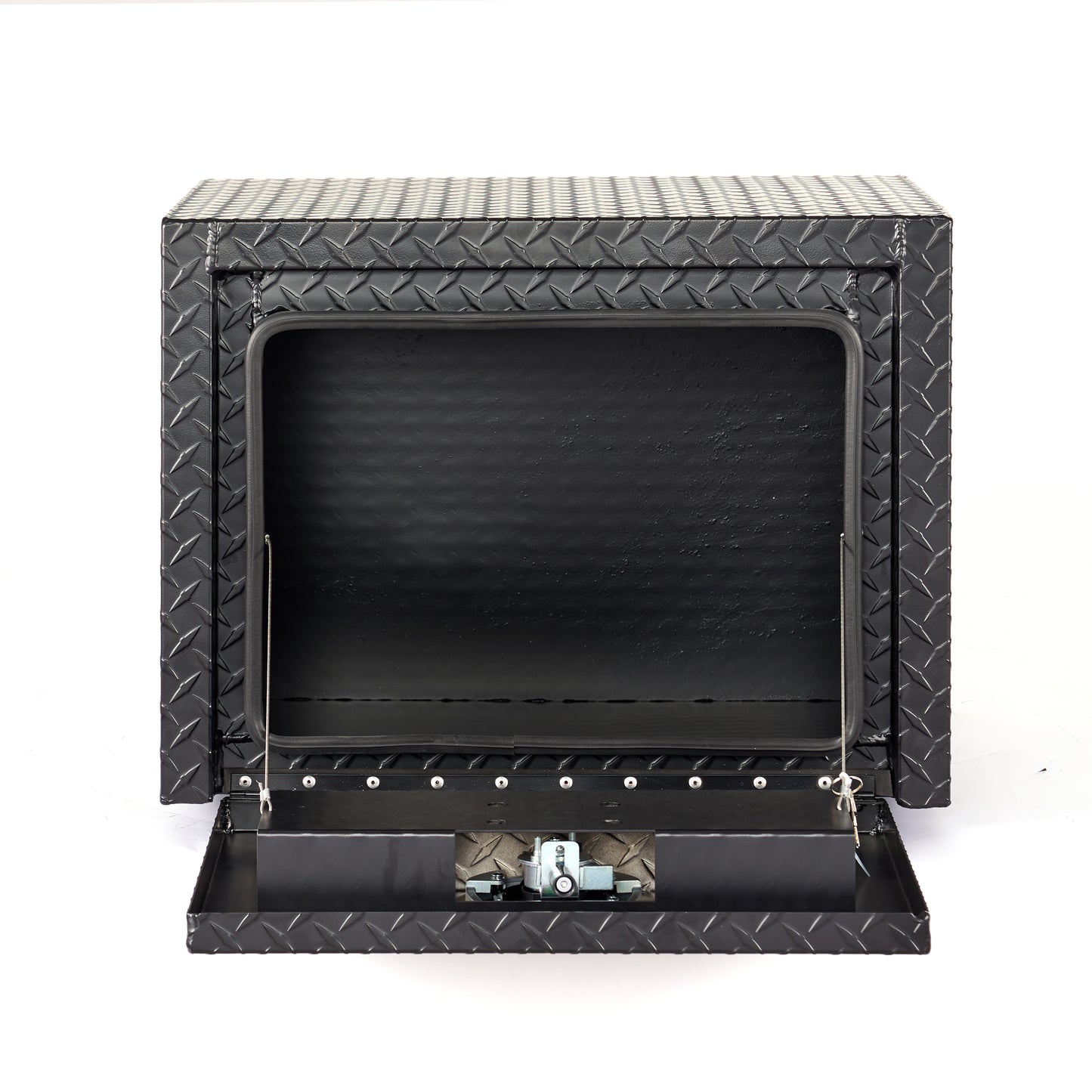 24 Inch Aluminum Underbody Truck Tool Box Heavy Duty Underbed Toolbox Tool Storage Organizer Chest Waterproof Diamond Thread Plate Ideal For Pickup Truck ATV RV Trailer