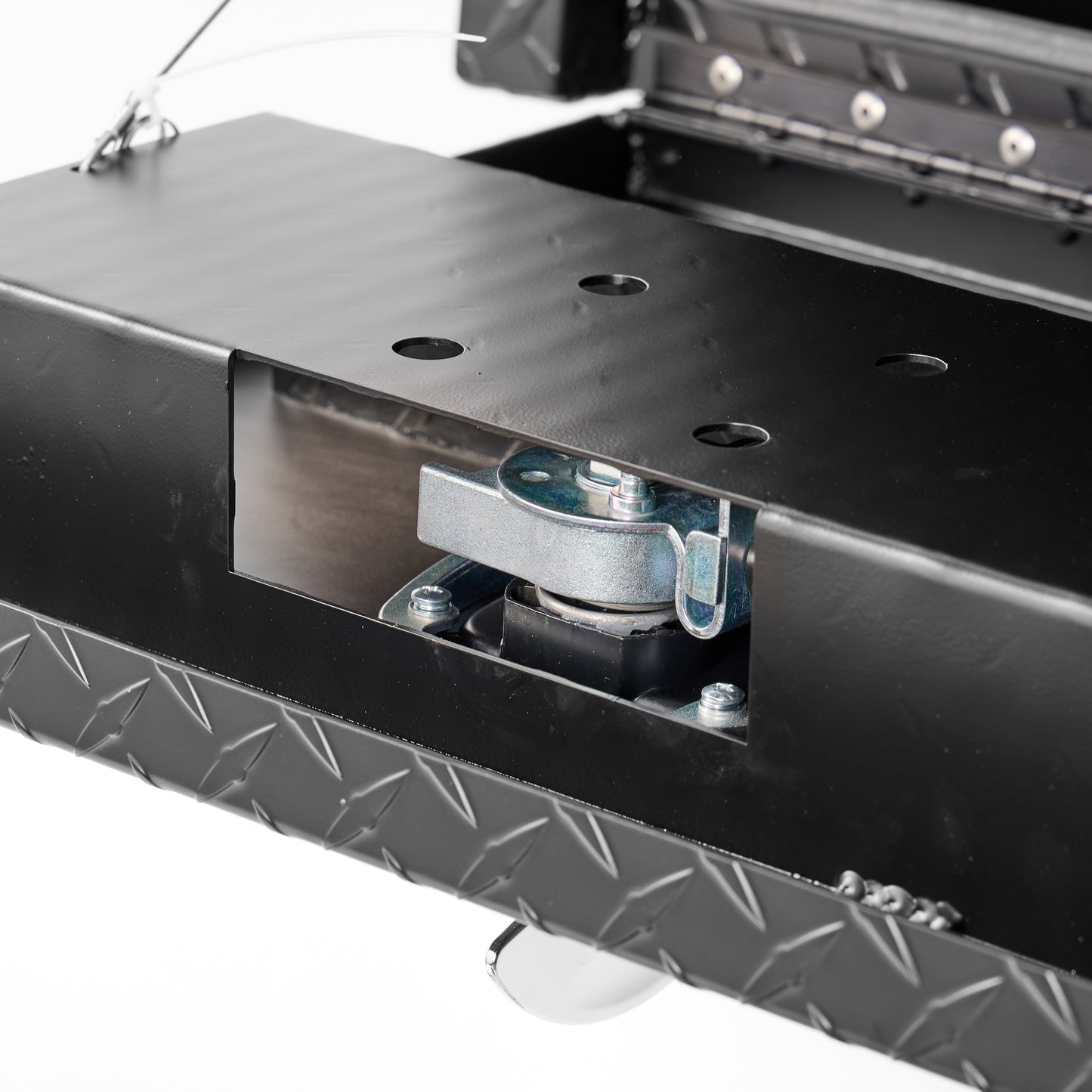 24 Inch Aluminum Underbody Truck Tool Box Heavy Duty Underbed Toolbox Tool Storage Organizer Chest Waterproof Diamond Thread Plate Ideal For Pickup Truck ATV RV Trailer