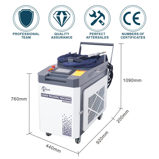 1500W Water Cooled Fiber Laser Welding Machine Continuous Fiber Laser Welder Stainless Steel Carbon Steel  Aluminum Alloy Welding Machine