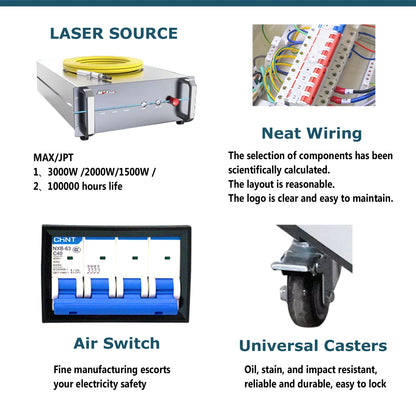 1500W Water Cooled Fiber Laser Welding Machine Continuous Fiber Laser Welder Stainless Steel Carbon Steel  Aluminum Alloy Welding Machine
