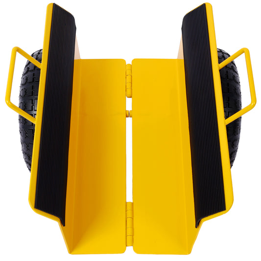 US Stock Heavy Duty Panel Dolly Slab Dolly with Handle & 2 10" Peneumatic Tires Wheels 600LBS Load Capacity for Drywall Sheet Heavy Appliance & Material Handling All Terrain Moving Cart Panel Dolly - Yellow