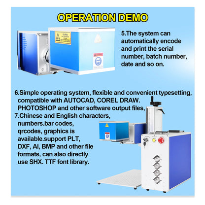 BOST 35W CO2 Laser Engraver Wood Bamboo Leather Marking Machine 175*175mm Lens with Rotary Axis