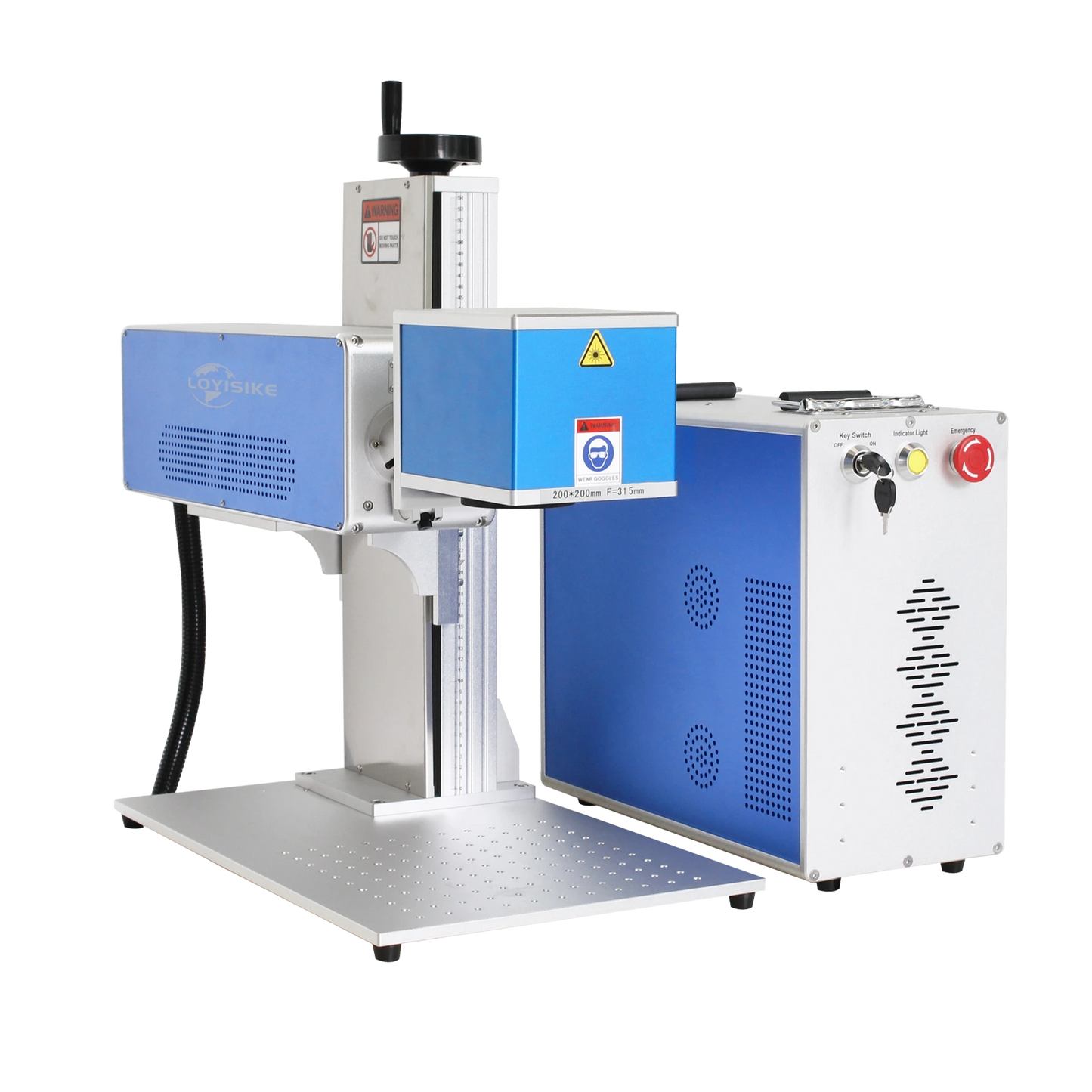 BOST 35W CO2 Laser Engraver Wood Bamboo Leather Marking Machine 175*175mm Lens with Rotary Axis