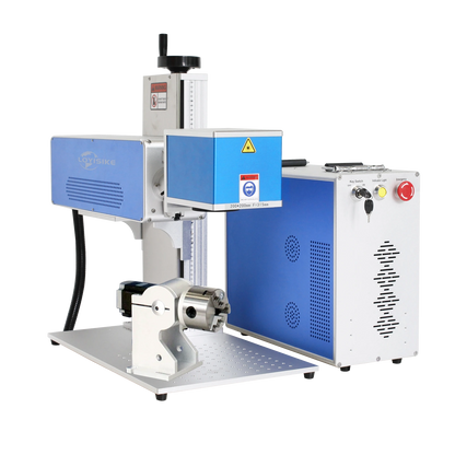 BOST 35W CO2 Laser Engraver Wood Bamboo Leather Marking Machine 175*175mm Lens with Rotary Axis