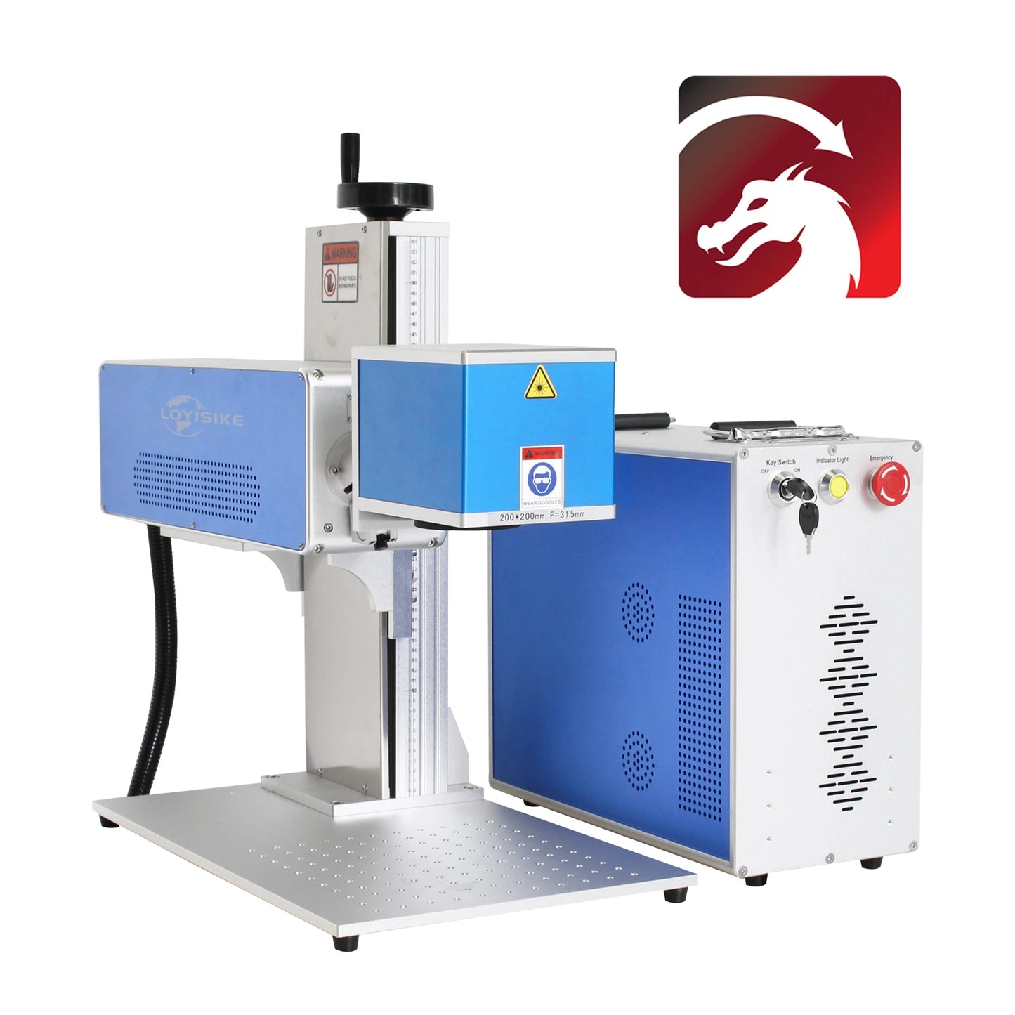 BOST 35W CO2 Laser Engraver Wood Bamboo Leather Marking Machine 175*175mm Lens with Rotary Axis