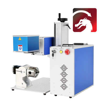 BOST 35W CO2 Laser Engraver Wood Bamboo Leather Marking Machine 175*175mm Lens with Rotary Axis
