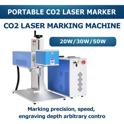BOST 35W CO2 Laser Engraver Wood Bamboo Leather Marking Machine 175*175mm Lens with Rotary Axis