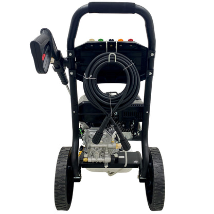 US Stock 3500PSI Gas Pressure Washer, 2.5GPM Gas Powered High Pressure Washer with 212CC RATO Engine, 5PCS Adjustable Nozzles, Onboard Soap Tank, Spray Gun and Wand, Multi use. Black Color