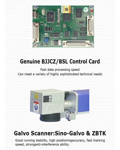 30W JPT LP+ Fiber Lasesr Engraver 175x175mm Marking Area Fiber Laser Marking Machine for Metal & Jewelry with D80 Rotary Axis