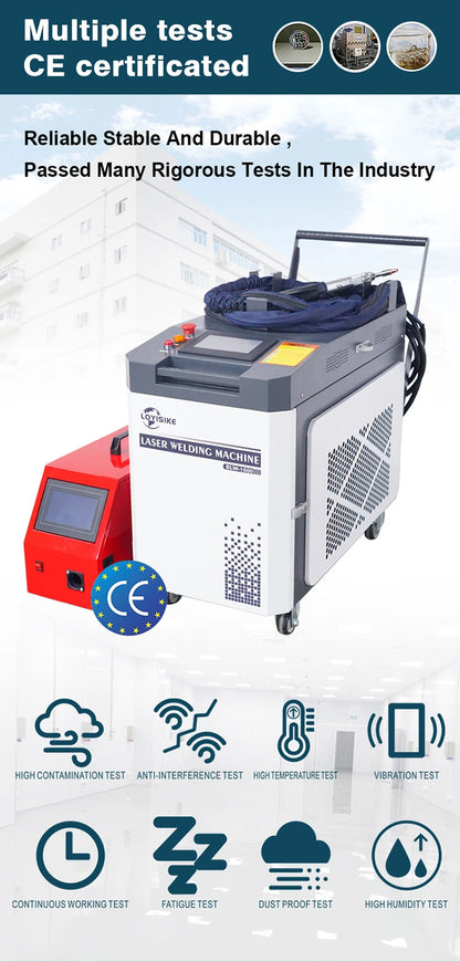 1500W Water Cooled Fiber Laser Welding Machine Continuous Fiber Laser Welder Stainless Steel Carbon Steel  Aluminum Alloy Welding Machine