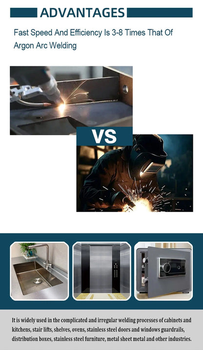 1500W Water Cooled Fiber Laser Welding Machine Continuous Fiber Laser Welder Stainless Steel Carbon Steel  Aluminum Alloy Welding Machine
