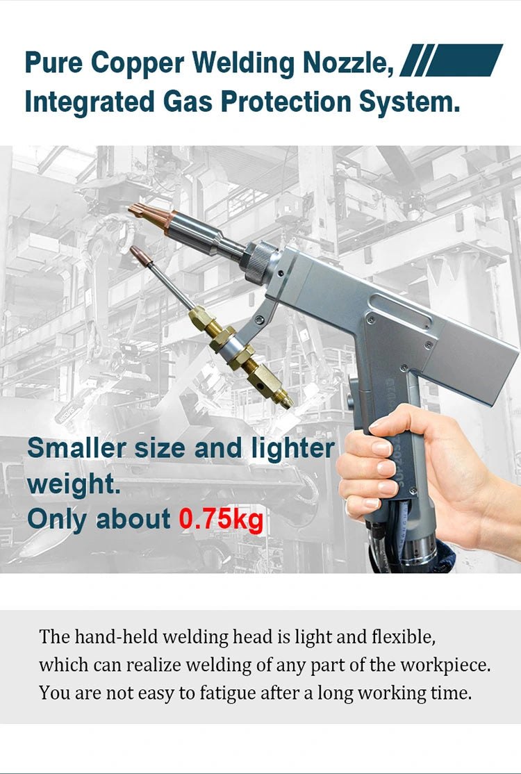1500W Water Cooled Fiber Laser Welding Machine Continuous Fiber Laser Welder Stainless Steel Carbon Steel  Aluminum Alloy Welding Machine