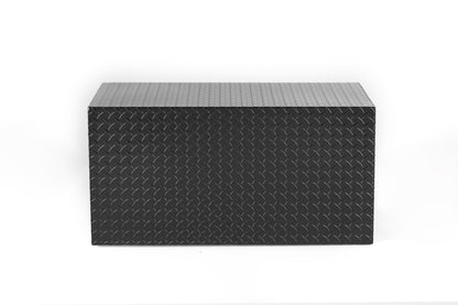 36 Inch Aluminum Underbody Truck Tool Box Heavy Duty Underbed Toolbox Tool Storage Organizer Chest With Lock And Keys, Waterproof Trailer Box, Extra Thick Diamond Thread Plate Matte Black Finish