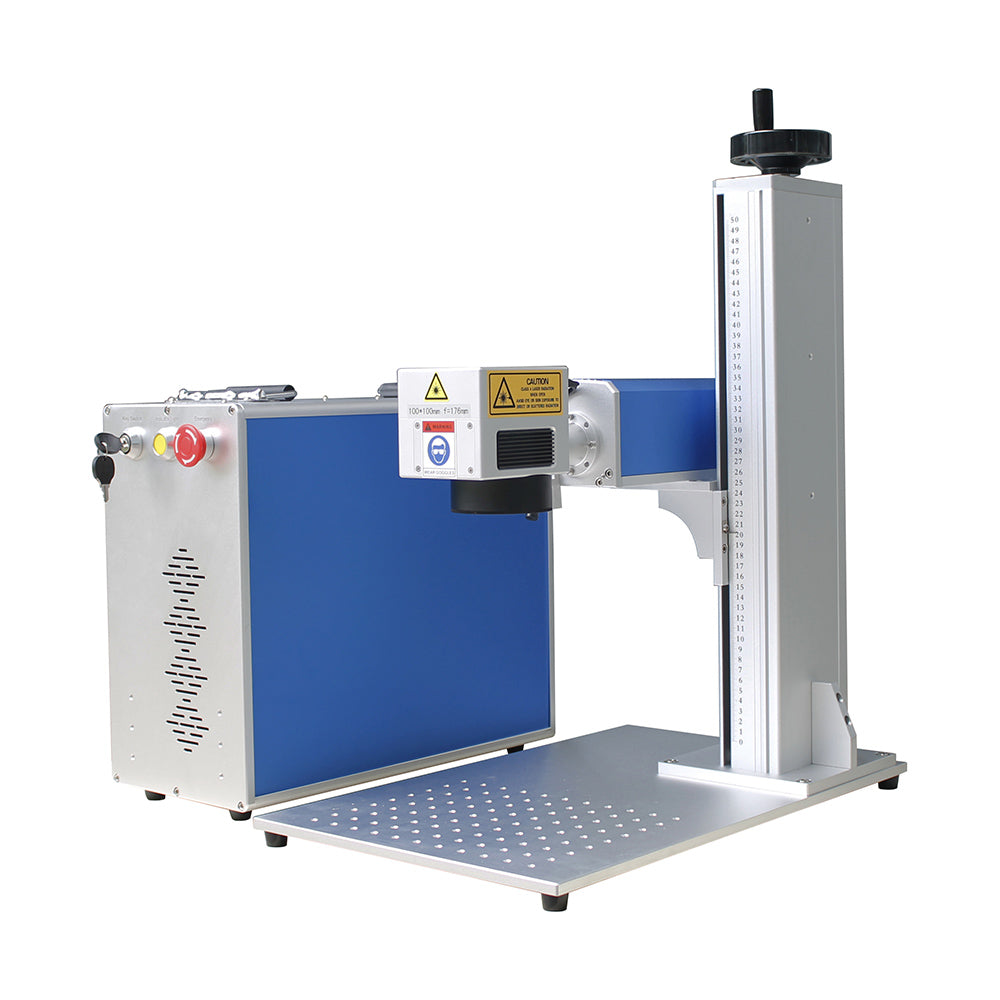 30W JPT LP+ Fiber Lasesr Engraver 175x175mm Marking Area Fiber Laser Marking Machine for Metal & Jewelry with D80 Rotary Axis