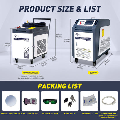 MAX 1500W 2000W 3000W Handheld Continuous Laser Rust Removal Water Cooled Fiber Laser Cleaning Machine For Metal Rust Oil Paint Stains Coating Removal