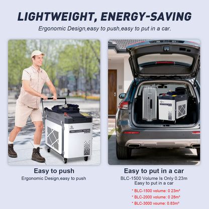 MAX 1500W 2000W 3000W Handheld Continuous Laser Rust Removal Water Cooled Fiber Laser Cleaning Machine For Metal Rust Oil Paint Stains Coating Removal