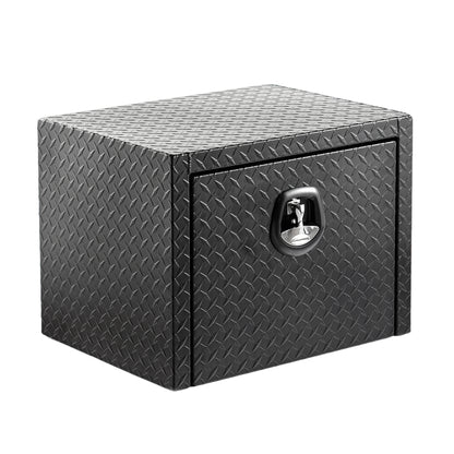 24 Inch Aluminum Underbody Truck Tool Box Heavy Duty Underbed Toolbox Tool Storage Organizer Chest Waterproof Diamond Thread Plate Ideal For Pickup Truck ATV RV Trailer