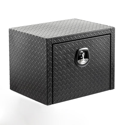 24 Inch Aluminum Underbody Truck Tool Box Heavy Duty Underbed Toolbox Tool Storage Organizer Chest Waterproof Diamond Thread Plate Ideal For Pickup Truck ATV RV Trailer
