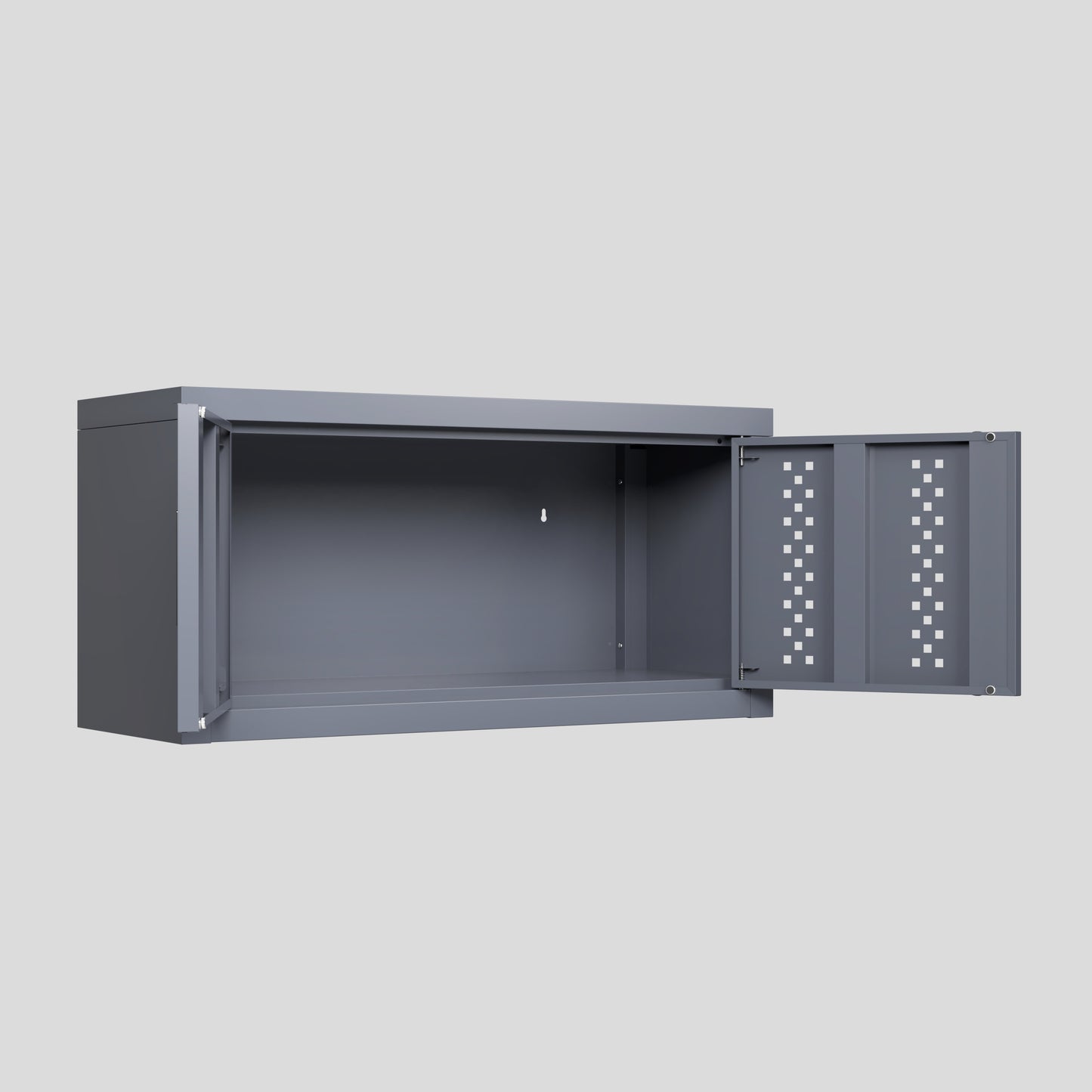 US Stock 11.81" H Metal Garage Cabinet With Door, Wall-Mounted Storage Cabinet, Floating Tool Cabinet For Basements, Kitchens, And Warehouses (Gray)