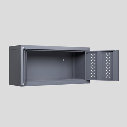 US Stock 11.81" H Metal Garage Cabinet With Door, Wall-Mounted Storage Cabinet, Floating Tool Cabinet For Basements, Kitchens, And Warehouses (Gray)