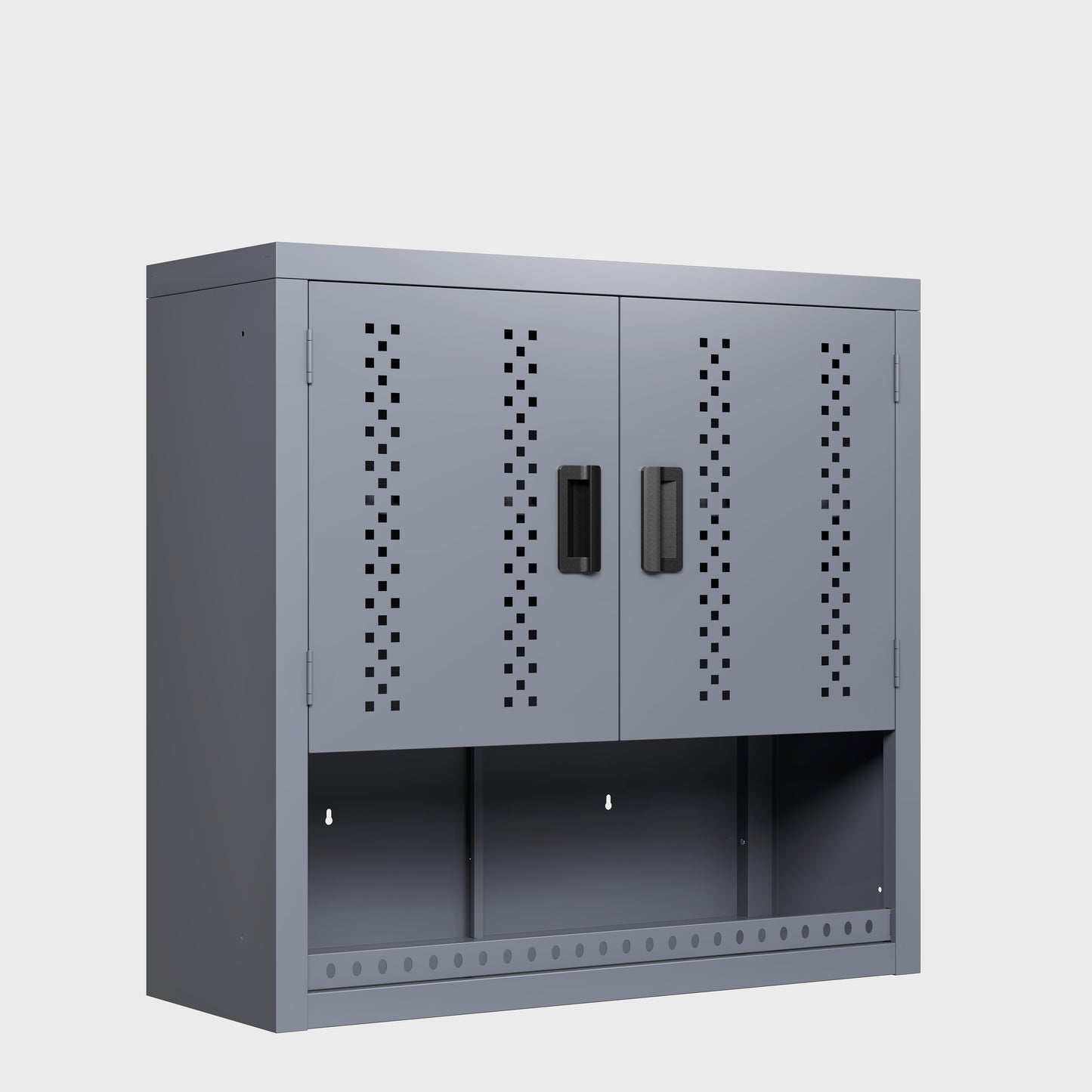 Us Stock 30.31" H Metal Garage Cabinet With Door, Wall-Mounted Storage Cabinet, Floating Tool Cabinet For Basements, Kitchens, And Warehouses (Gray)