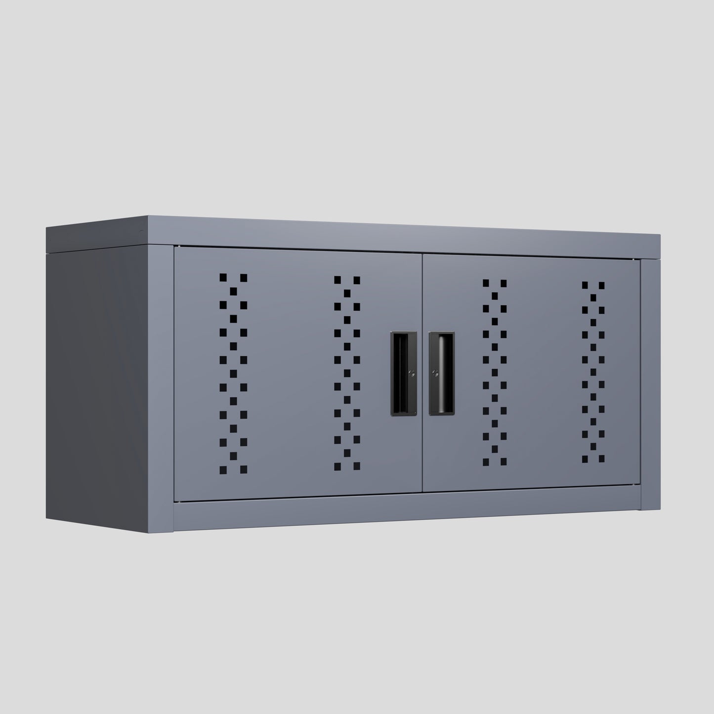 US Stock 11.81" H Metal Garage Cabinet With Door, Wall-Mounted Storage Cabinet, Floating Tool Cabinet For Basements, Kitchens, And Warehouses (Gray)