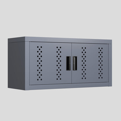 US Stock 11.81" H Metal Garage Cabinet With Door, Wall-Mounted Storage Cabinet, Floating Tool Cabinet For Basements, Kitchens, And Warehouses (Gray)