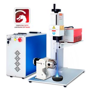 5W JPT UV Laser Engraving Machine 175x175mm Lens Air Cooling UV Laser Marking Machine For Glass, Metal, Plastic, Wood, Jewelry DIY Crafts with D80 Rotary Axis