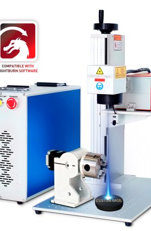 3W JPT UV Laser Engraving Machine 175x175mm Lens Air Cooling UV Laser Marking Machine For Glass, Metal, Plastic, Wood, Jewelry DIY Crafts with D80 Rotary Axis - Image 1