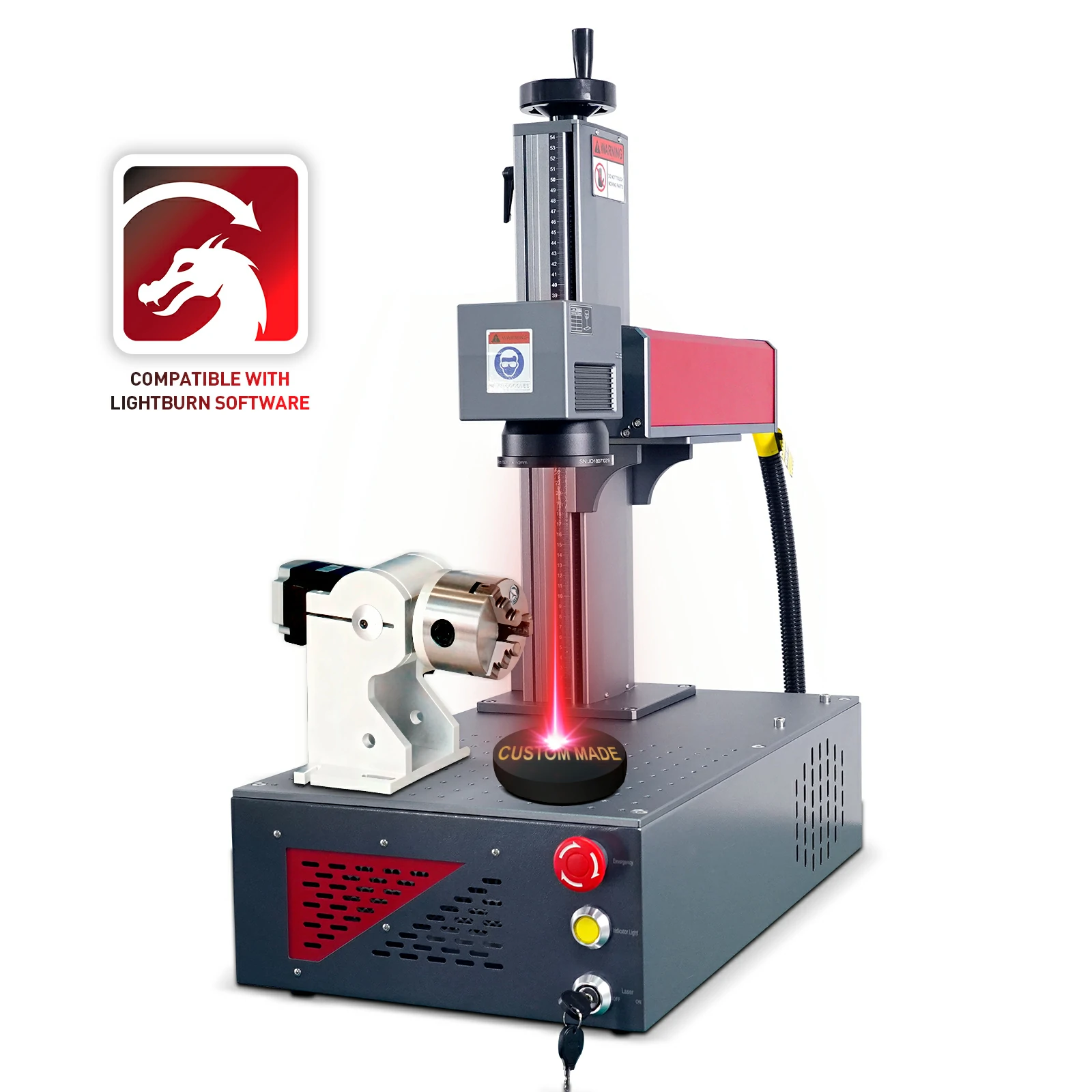 Desktop 20W/30W/50W MAX Fiber Laser Engraver 110x110mm Marking Area Fiber Laser Marking Machine Compatible with Lightburn - Image 5