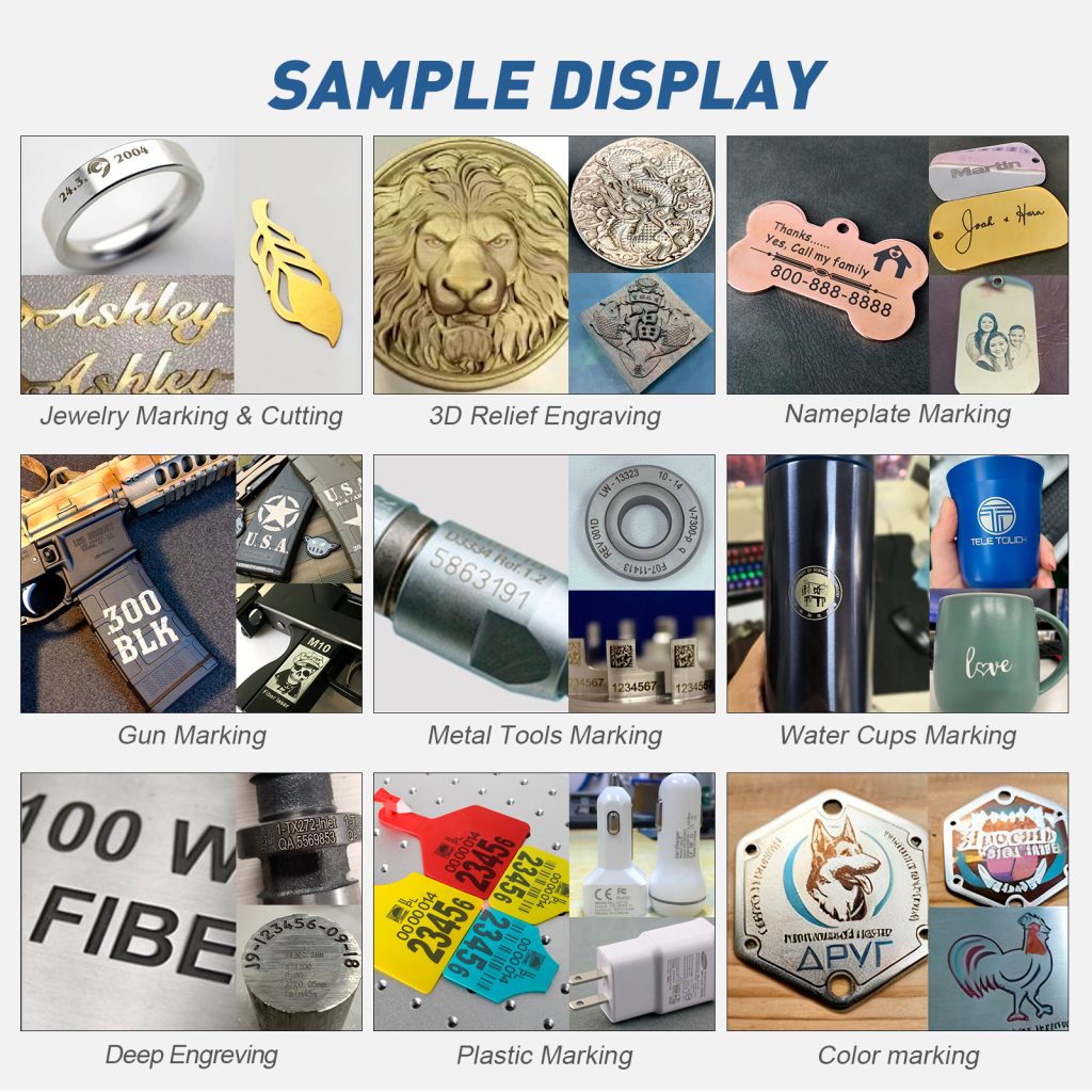 Desktop 20W/30W/50W Fiber Laser Laser Engraver Laser Marking Machine Lightburn Compatible