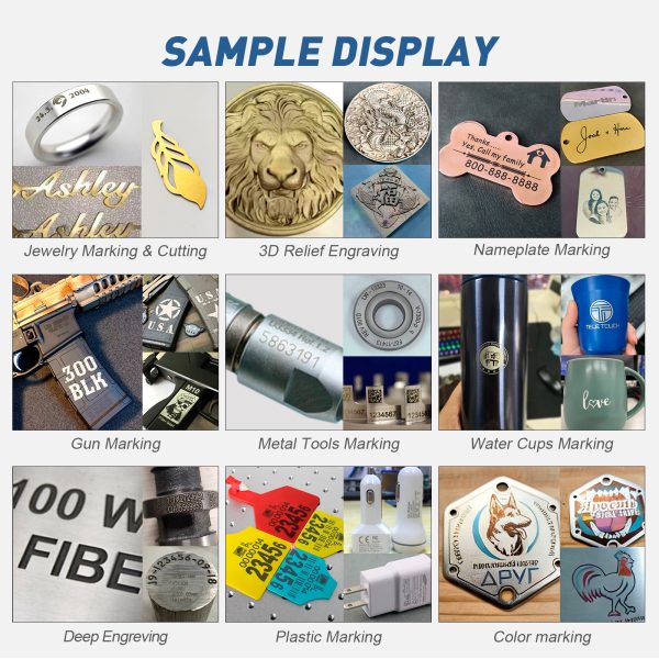 Desktop 20W/30W/50W Fiber Laser Laser Engraver Laser Marking Machine Lightburn Compatible