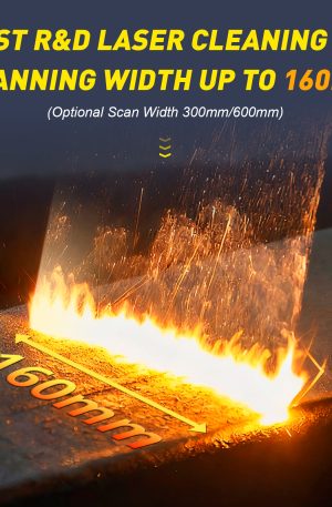 3000W Handheld MAX Laser Source Laser Rust Removal Metal Rust Paint Oil Stains Coating Fiber Laser Cleaning Machine - Image 2