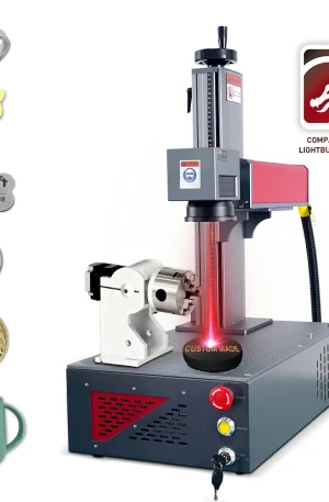 Desktop 20W/30W/50W MAX Fiber Laser Engraver 110x110mm Marking Area Fiber Laser Marking Machine Compatible with Lightburn - Image 1