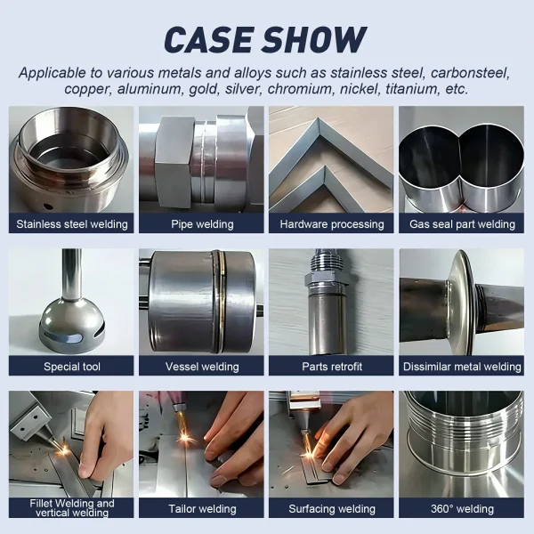 2000W Laser Welding Machine MAX Handheld Fiber Laser Welder for Carbon Stainless Steel Aluminum Titanium Welding with Auto Wire Feeder