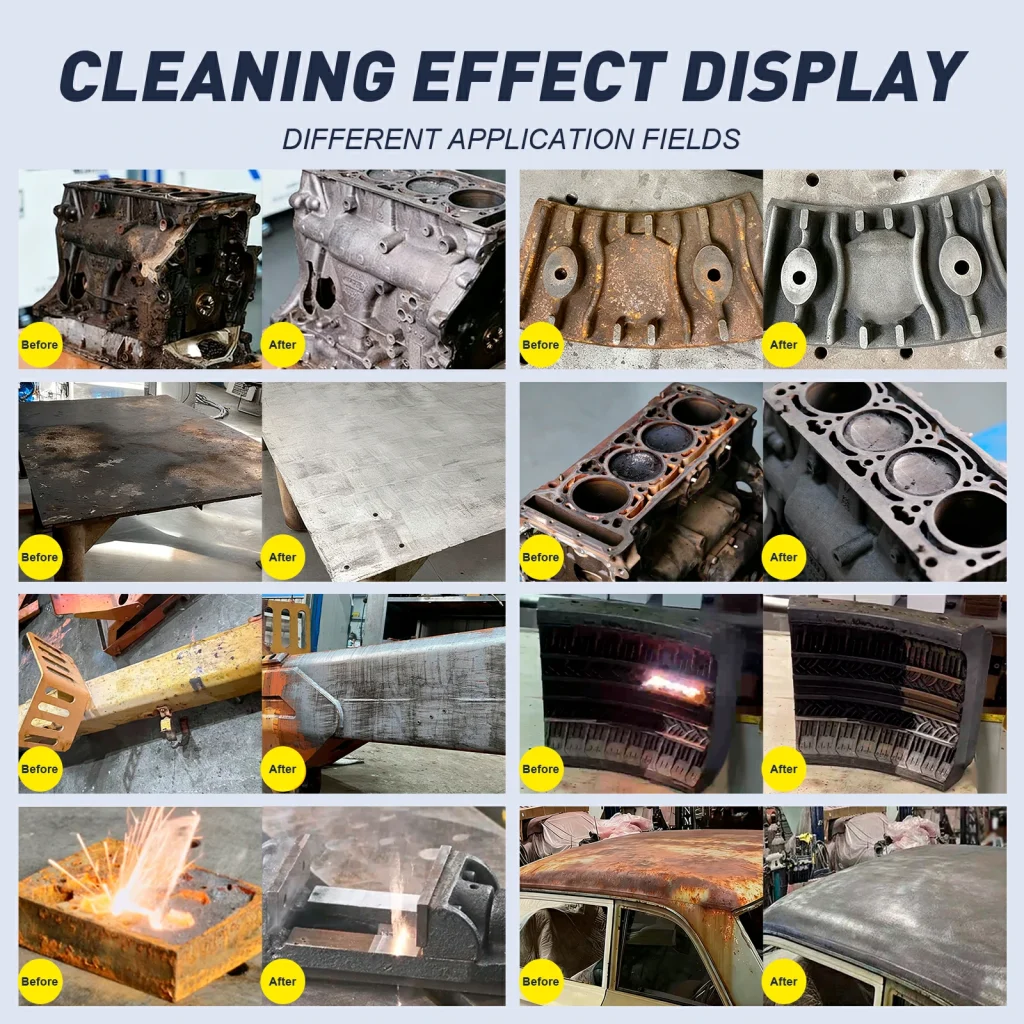 Continuous laser cleaning machine