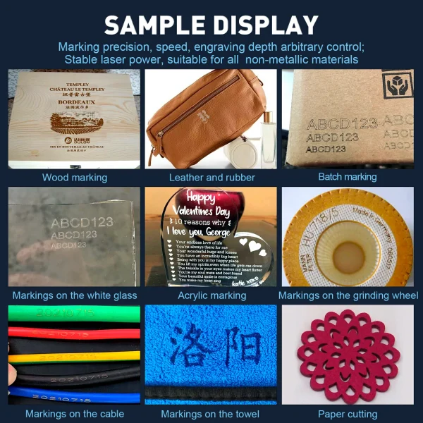 30W/35W/40W/55W BOST/COHERENT CO2 Laser Engraving Machine Wood Laser Engraving Machine, CO2 Laser Acrylic Towel Leather Batch Marking Machine