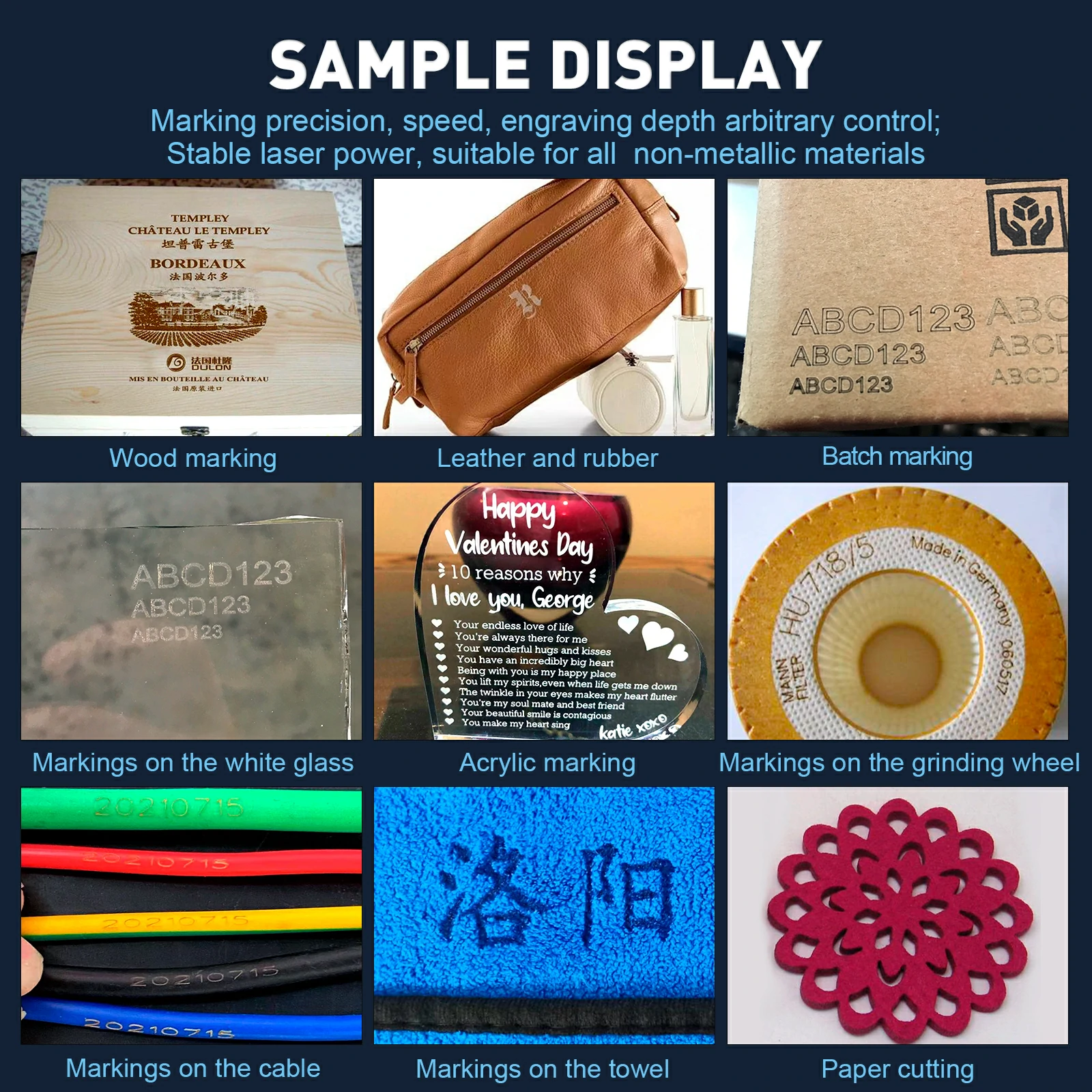 30W/35W/40W/55W BOST/COHERENT CO2 Laser Engraving Machine Wood Laser Engraving Machine, CO2 Laser Acrylic Towel Leather Batch Marking Machine - Image 3