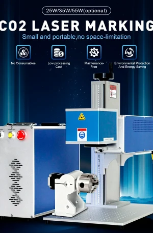 30W/35W/40W/55W BOST/COHERENT CO2 Laser Engraving Machine Wood Laser Engraving Machine, CO2 Laser Acrylic Towel Leather Batch Marking Machine